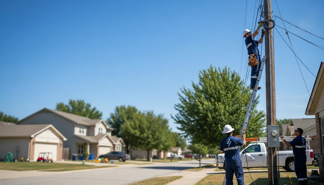 Residential electrician providing installation services in Mount Pleasant, TX